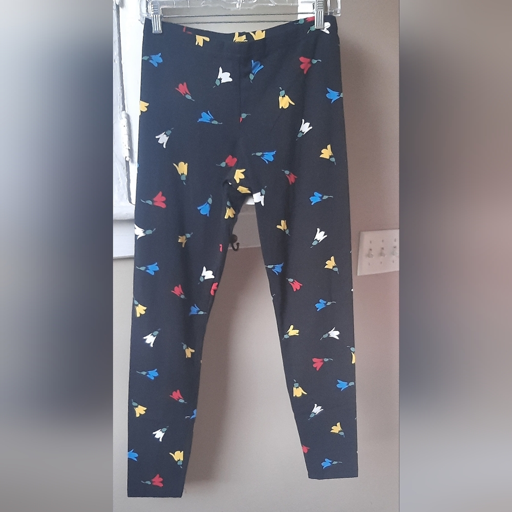 NWT American Apparel Vintage Black Floral High Waisted Leggings Size M
